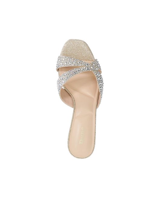 Dune Metallic Monette Cut-Out Heeled Mules