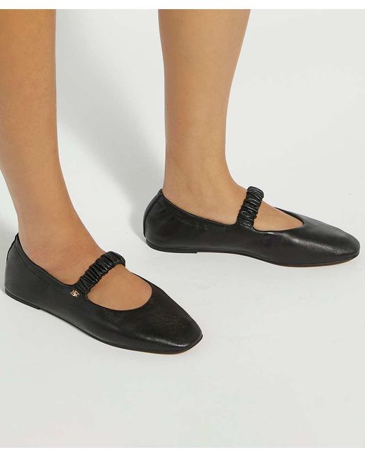 Dune Black Hazy T Ruched Detail Mary Janes