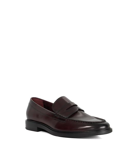 Dune Brown Sascha Leather Penny Loafers for men