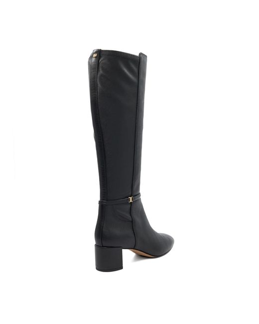 Dune Black Seoul Heeled Knee-High Boots