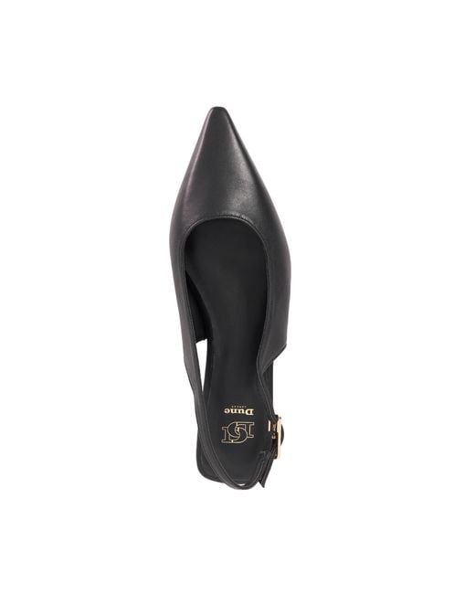 Dune Black Hostess Suede Sling Backs
