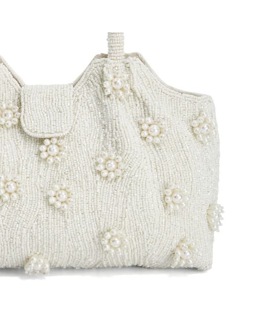 Dune White Dunmore Embellished Shoulder Bag