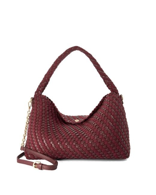 Dune Purple Deliberate L Woven Shoulder Bag