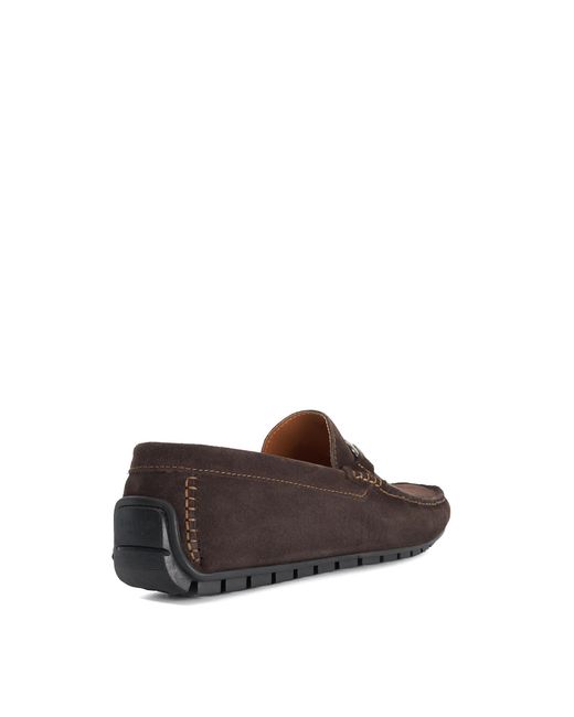 Dune Brown Brackon Wf Suede Snaffle Trim Moccasins for men