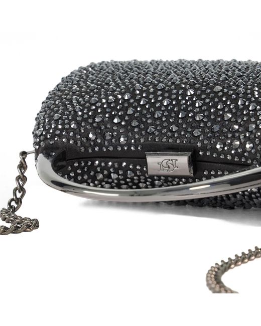 Dune Black Beamings Handle Embellished Bag