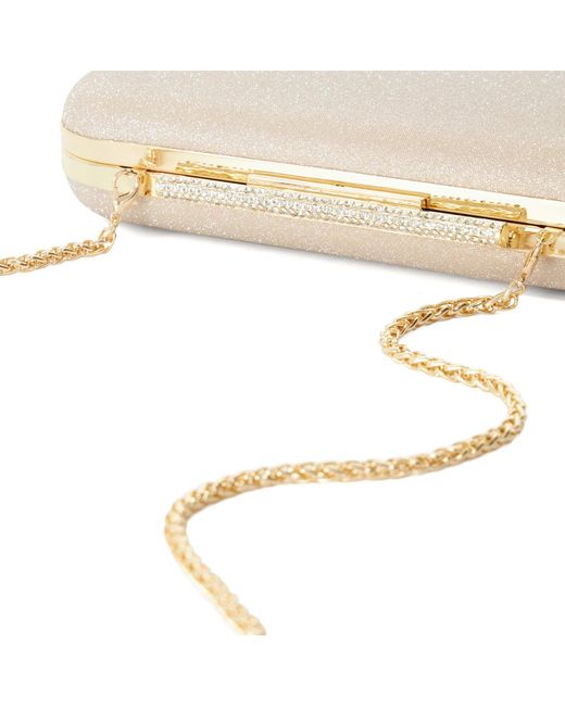 Dune Natural Body Structured Chain Strap Clutch Bag