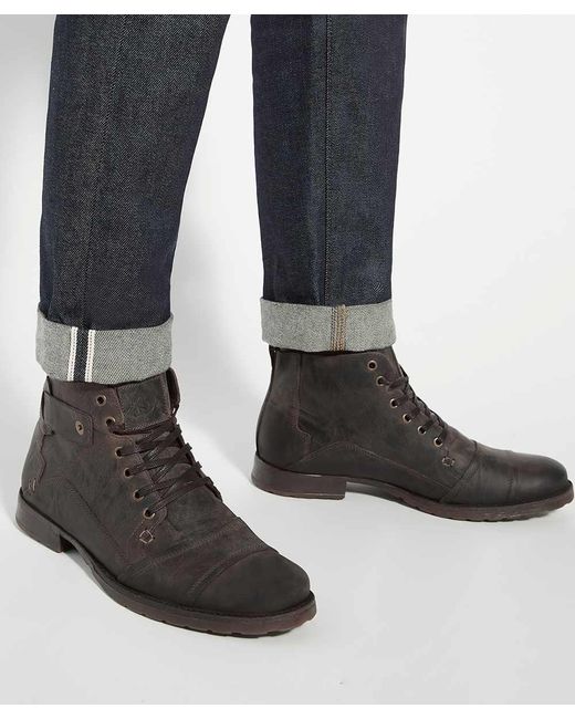 Dune Brown Simon Leather Lace Up Chukka Boots for men