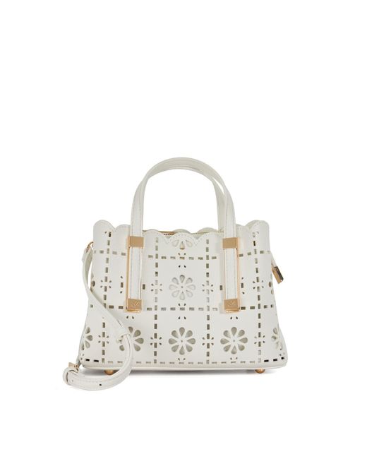 Dune White Dinkydorry Textured Tote Bag