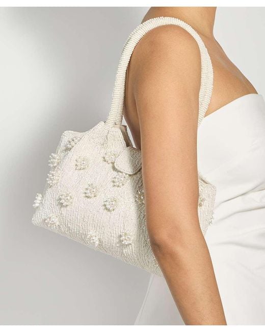 Dune White Dunmore Embellished Shoulder Bag
