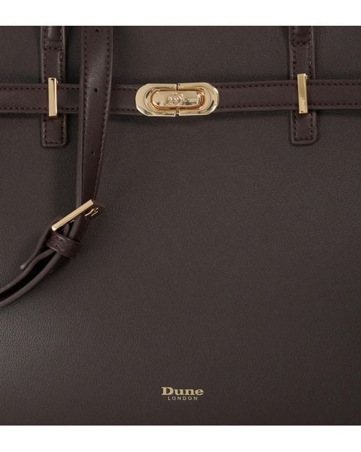 Dune Black Define Long Handle Leather Shoulder Bag