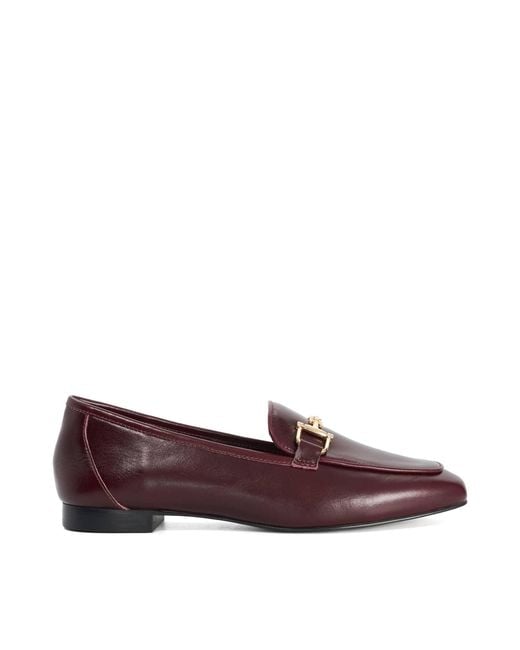 Dune Purple Wf Grained Hardware-Detail Loafers