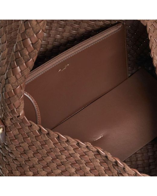 Dune Brown Deliberate L Woven Shoulder Bag