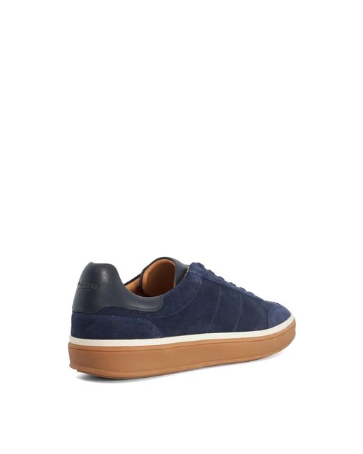 Dune Blue Tony Suede Lace-Up Trainers for men
