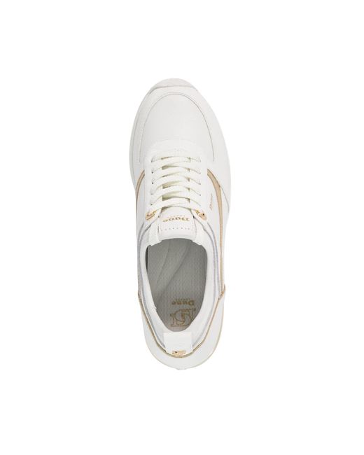 Dune White Elarah Flatform Trainers