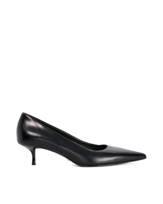 Dune Blue Amira Pointed-Toe Court Shoes