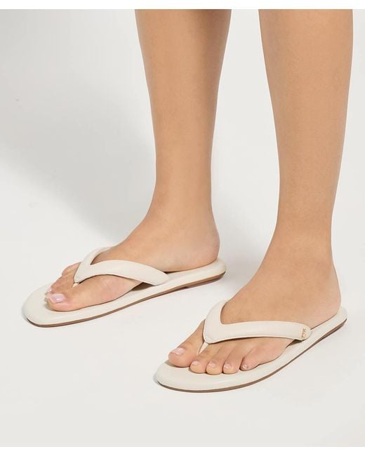 Dune White Levana Suede Toe Post Flat Flip Flop Sandals