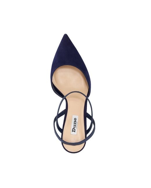 Dune Blue Classical Stiletto Heeled Courts
