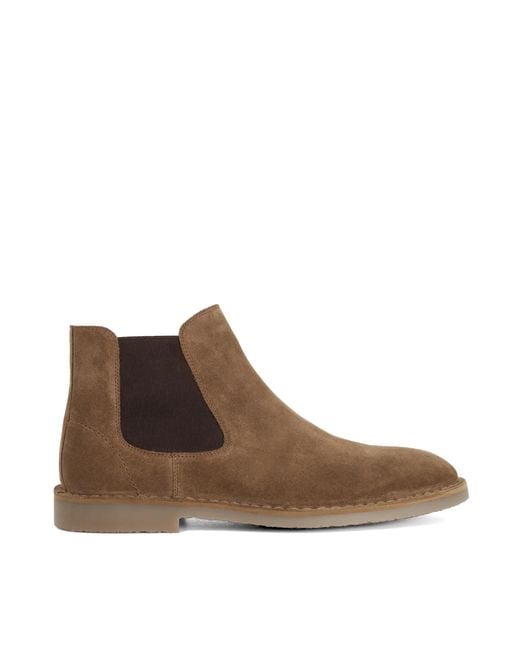Dune Brown Cashy Slip-On Chelsea Boots for men