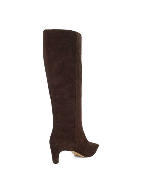 Dune Brown Wf Smoulder Heeled Knee-High Boots
