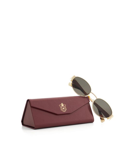 Dune Metallic Glee Oval Frame Tortoiseshell Sunglasses