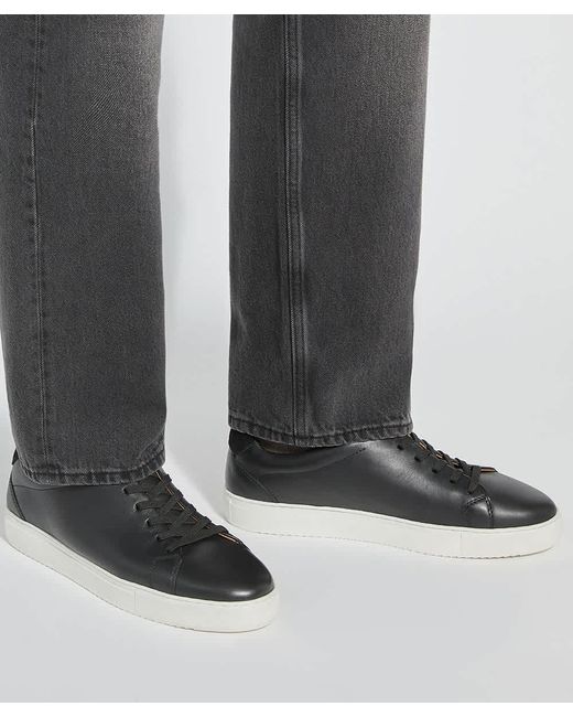 Dune Blue Trevons Leather Cup Sole Trainers for men