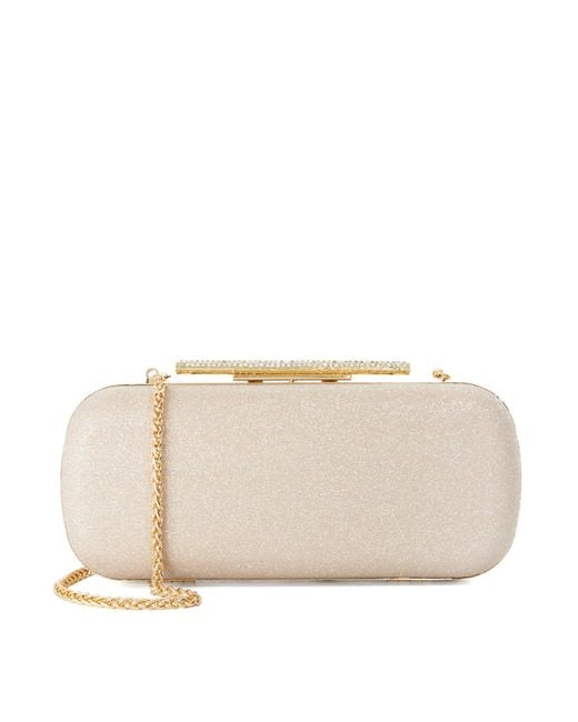 Dune Natural Body Structured Chain Strap Clutch Bag