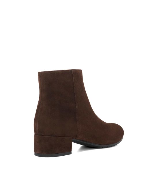 Dune Brown Pippie Low-Heel Ankle Boots