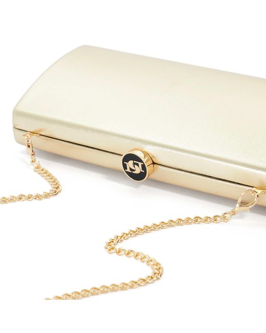 Dune Natural Belinda Textured Cross Body Clutch Bag