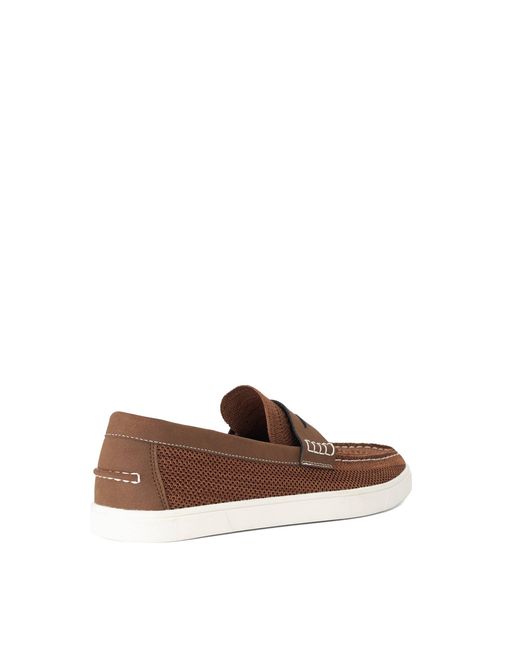 Dune Brown Benzy Casual Suede Loafers for men