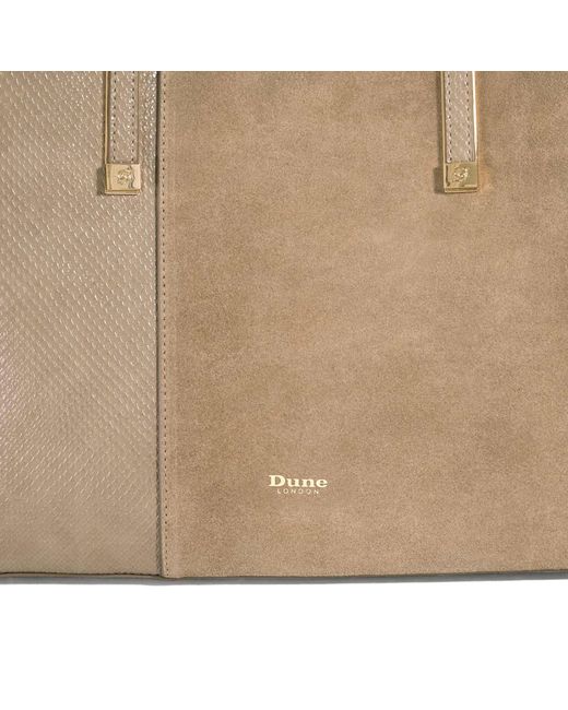Dune Brown Dorry Textured Tote Bag