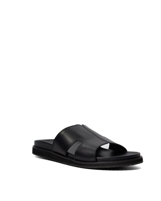 Dune Black Insight Leather Sandals for men