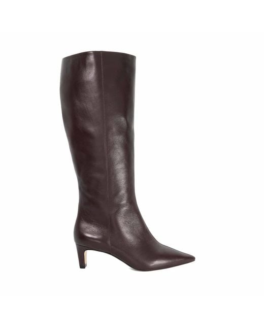 Dune Brown Wf Smoulder Heeled Knee-High Boots