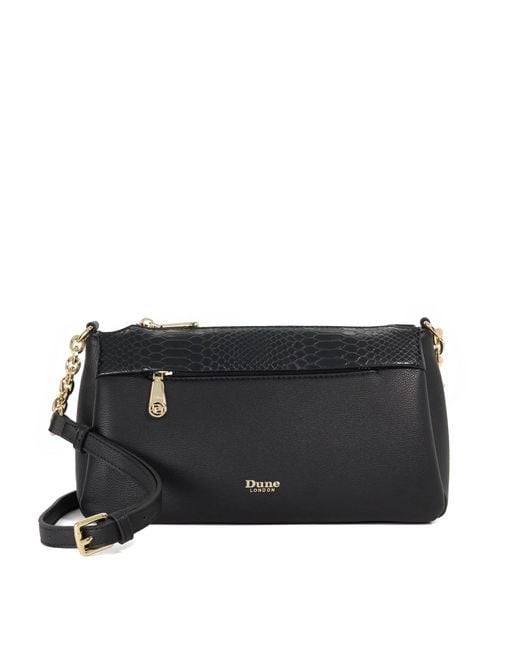 Dune Black Drive Chain Strap Shoulder Bag
