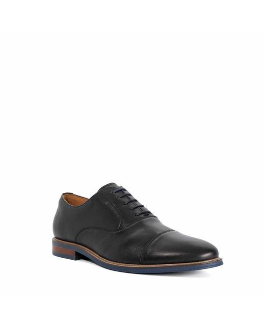 Dune Black Stanlakes Leather Lace-Up Oxford Shoes for men