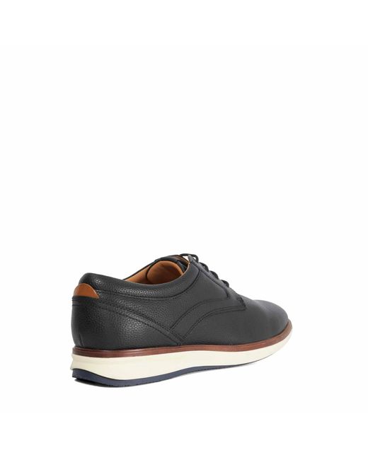 Dune Black Brydon Leather Lace-Up Hybrid Shoes for men