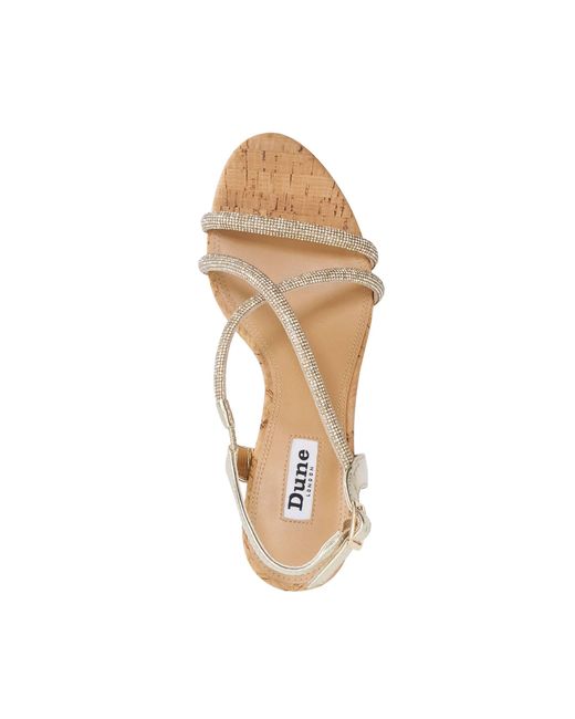 Dune Metallic Kiikii Cork Wedge Sandals