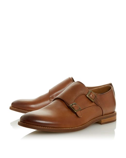 Dune Stowmarket Double Buckle Monk Shoes in Tan (Brown) for Men - Save ...