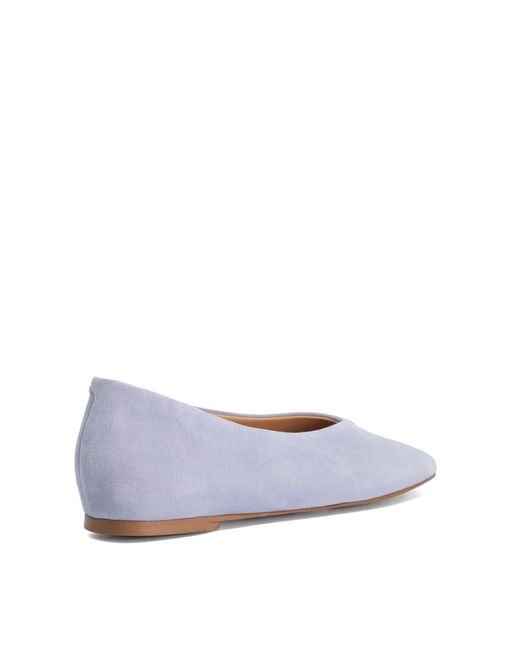 Dune Blue Highcut Ballet Flats