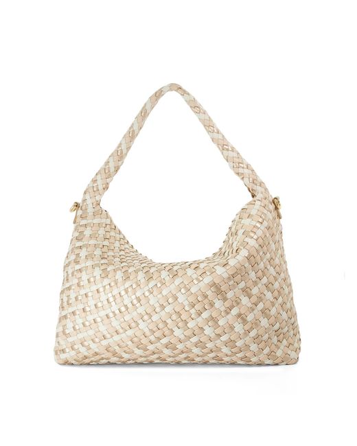 Dune Natural Deliberate L Woven Shoulder Bag