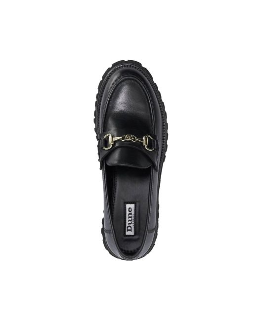Dune Black Grissinis T Chunky Snaffle Trim Loafers