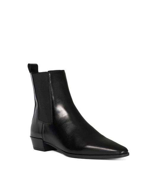 Dune Black Parkas Chisel Toe Low Heel Chelsea Boots