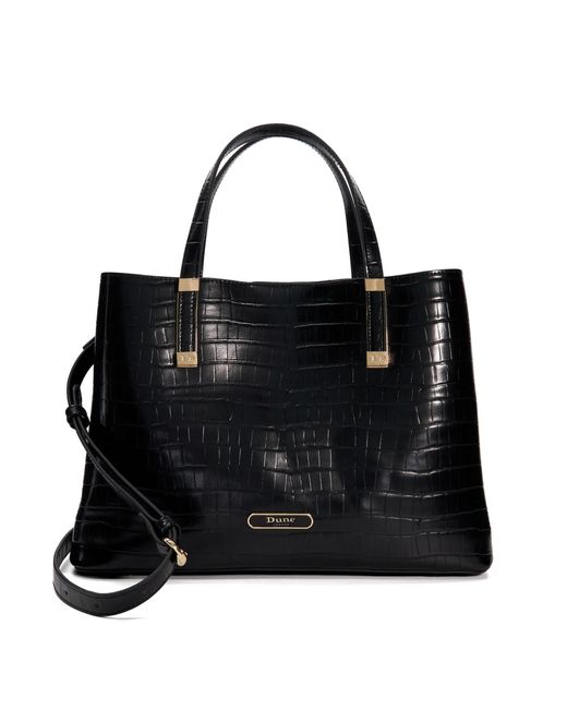 Dune Black Dorry Textured Shoulder Bag