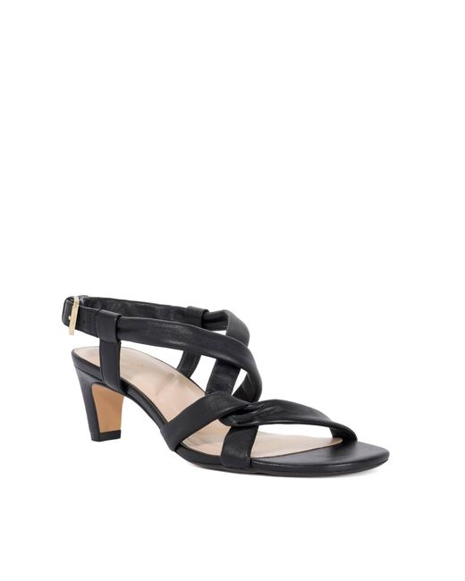 Dune Black Motivating Mid Height Sandals