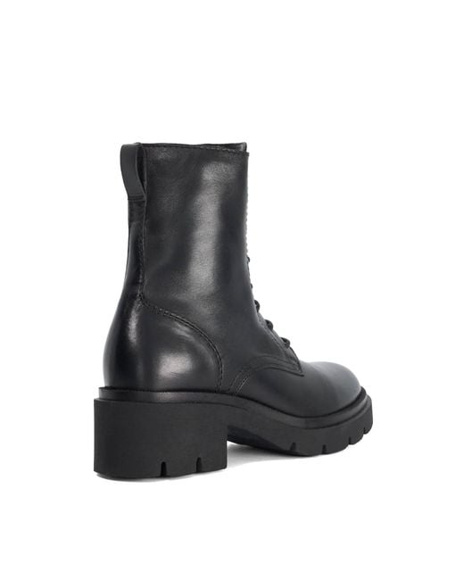 Dune Black Pion Lace-Up Ankle Boots