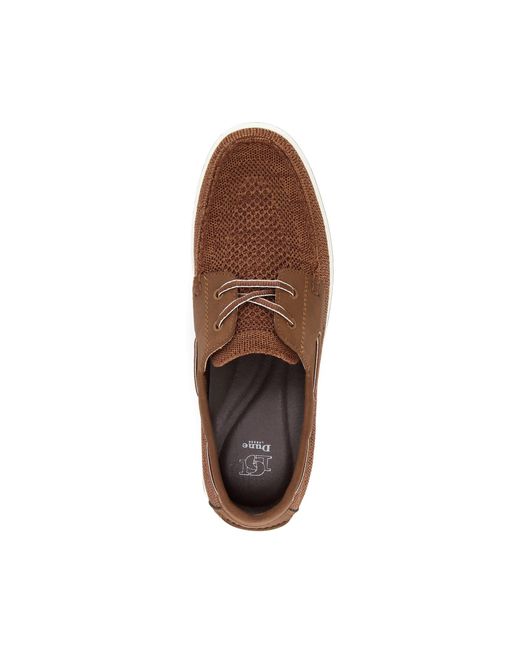Dune Brown Burnner Knitted Boat Shoes for men