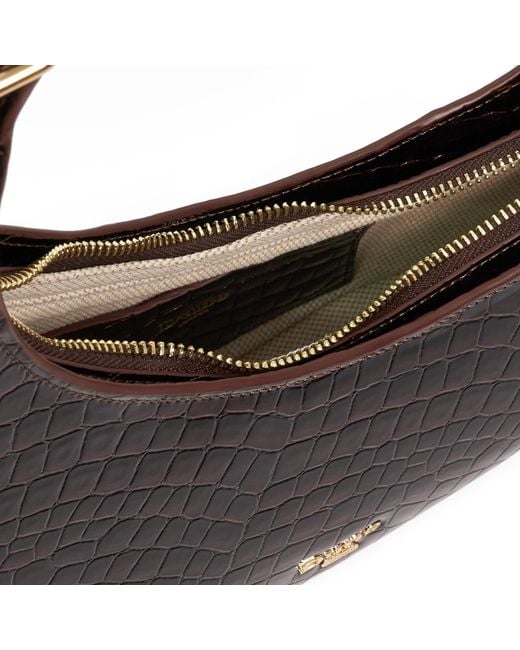 Dune Brown Disarming Buckle-Detail Shoulder Bag