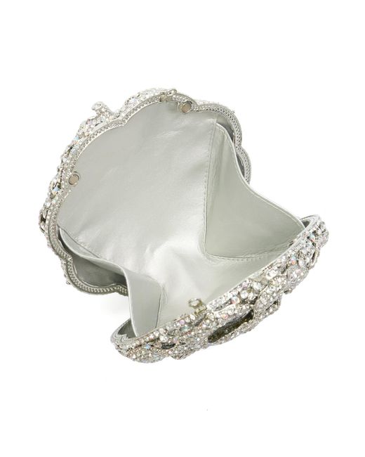 Dune White Bling Floral Diamante Embellished Clutch