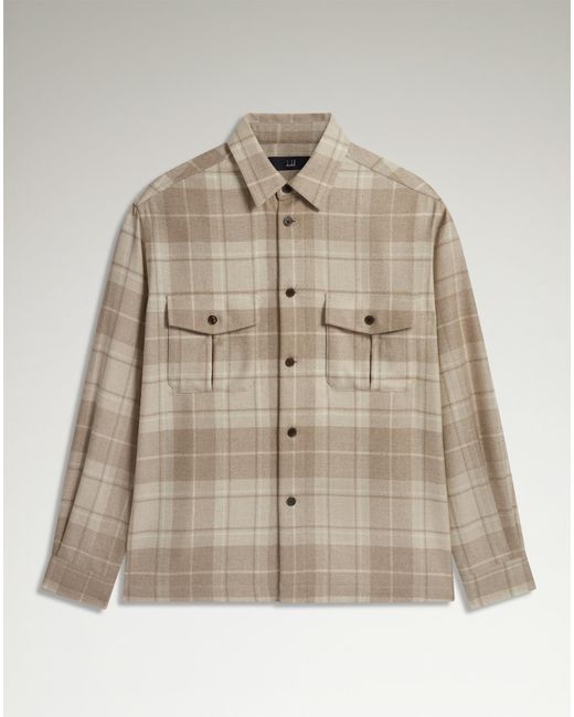 Uomo Luxury Overshirt di Dunhill in Natural da Uomo