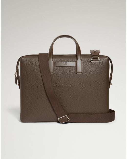 Dunhill Brown Luxury Leather 1893 Harness Single Document Case for men