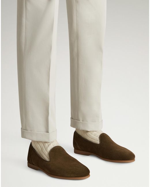 Dunhill Green Luxury Aldford Suede Slippers for men
